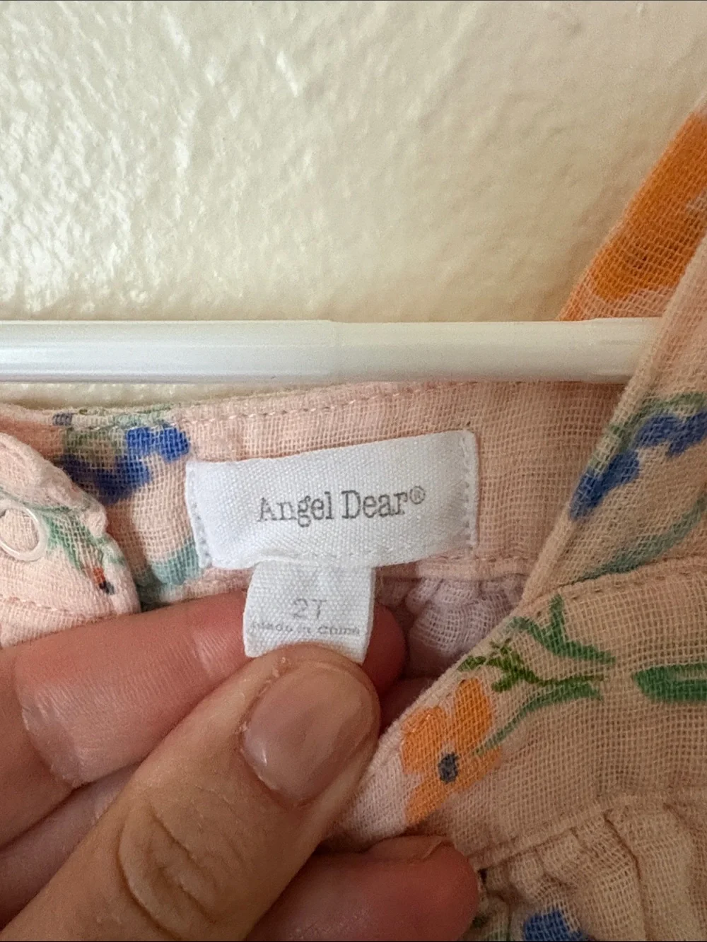 Angel Dear Toddler Peach Floral Sundress